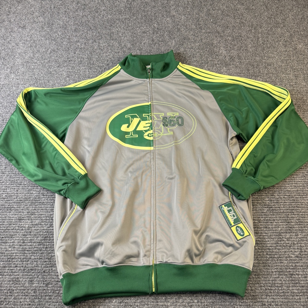 New York Jets Jacket Mens Large NFL Football No Huddle 60th Anniversary